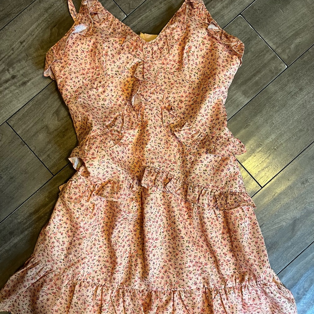 Floral Peachy Mini Dress